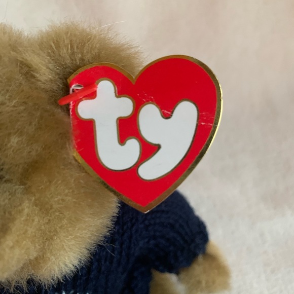 Vintage 1993 Ty Attic Treasures Plush Salty Bear Stuffed Beanie Baby w Tags - Picture 3 of 7